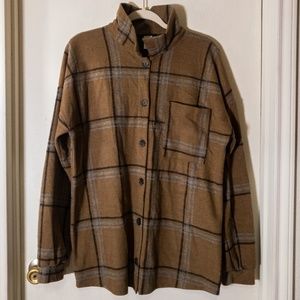 NWOT Heimish USA Brown Flannel Top